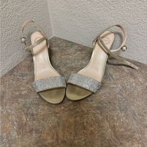Elegant Beige and Gold Women's Heels